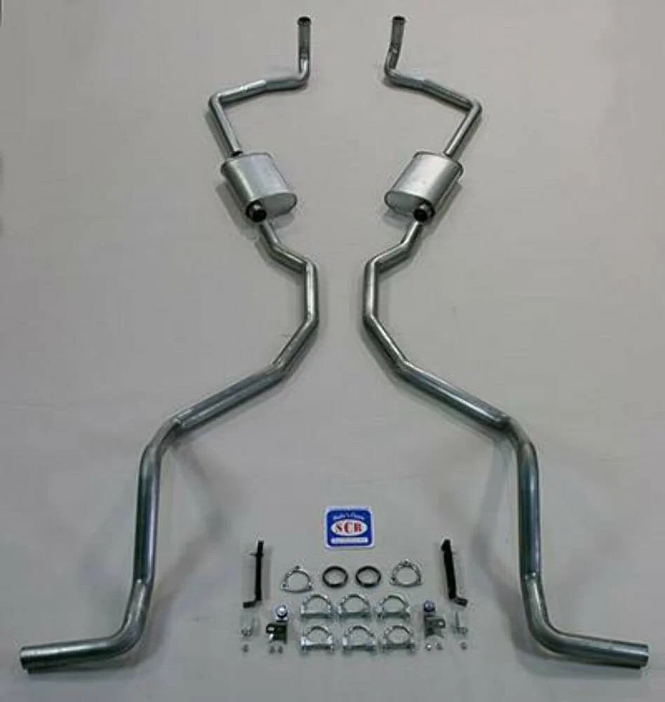 Fits 1959 El Camino and SW exc. 9 Passenger 348 Dual Exhaust System with 2-1_2_ exhaust pipes and 2-1_2_ tailpipes 73074